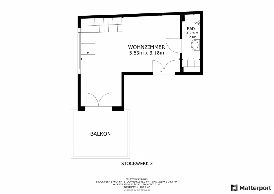 2. OG Grundriss Etagenwohnung Potsdam
