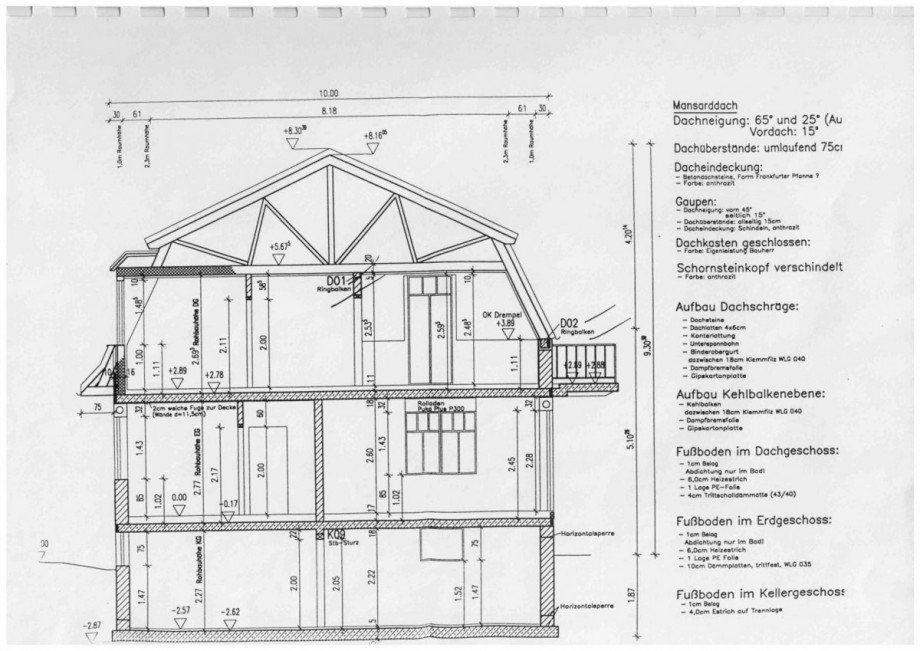 Schnitt Einfamilienhaus Berlin