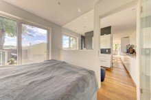 Schlafzimmer Exklusives High-End-Mobilheim mit Dachterrasse in Strandn�he