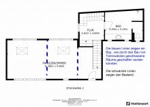 1. OG Grundriss Wohnen wie im eigenen Haus - Exklusive Architektenwohnung �ber drei Etagen mit Dach- & Gartenterrasse im Holl�ndischen Viertel