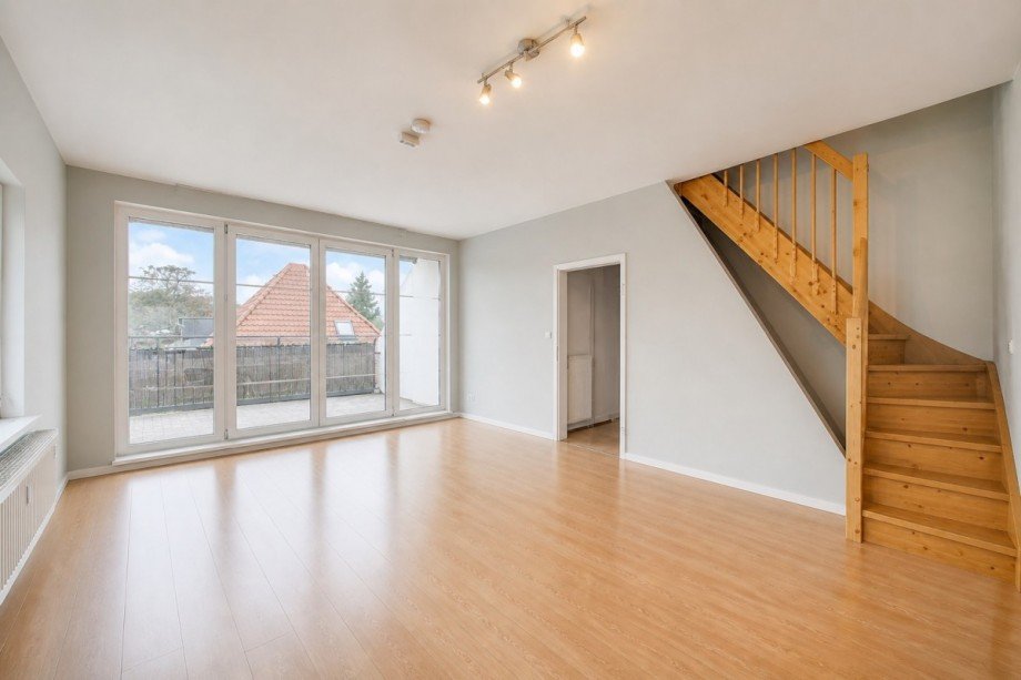 Wohnzimmer visualisiert Maisonettewohnung Potsdam