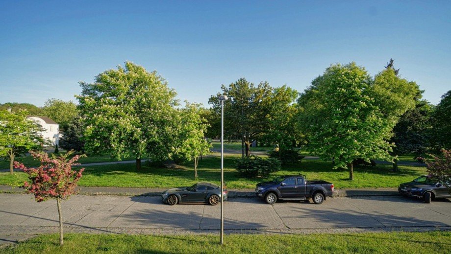 Ausblick zur Stra�e Bauernhaus Gr�fenhainichen