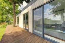 Terrasse Exklusives High-End-Mobilheim mit Dachterrasse in Strandn�he