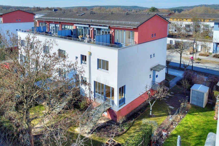 Hausansicht Terrassenwohnung Nuthetal