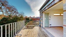 Dachterrasse, 2.OG Wohnen wie im eigenen Haus - Exklusive Architektenwohnung �ber drei Etagen mit Dach- & Gartenterrasse im Holl�ndischen Viertel