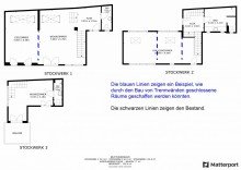 Grundriss neue W�nde Wohnen wie im eigenen Haus - Exklusive Architektenwohnung �ber drei Etagen mit Dach- & Gartenterrasse im Holl�ndischen Viertel