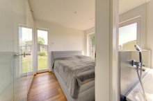 Schlafzimmer Exklusives High-End-Mobilheim mit Dachterrasse in Strandn�he