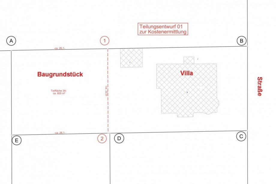 Teilungsentwurf Villa Mehrfamilienhaus Berlin