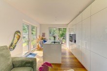 Wohnk�che Exklusives High-End-Mobilheim mit Dachterrasse in Strandn�he